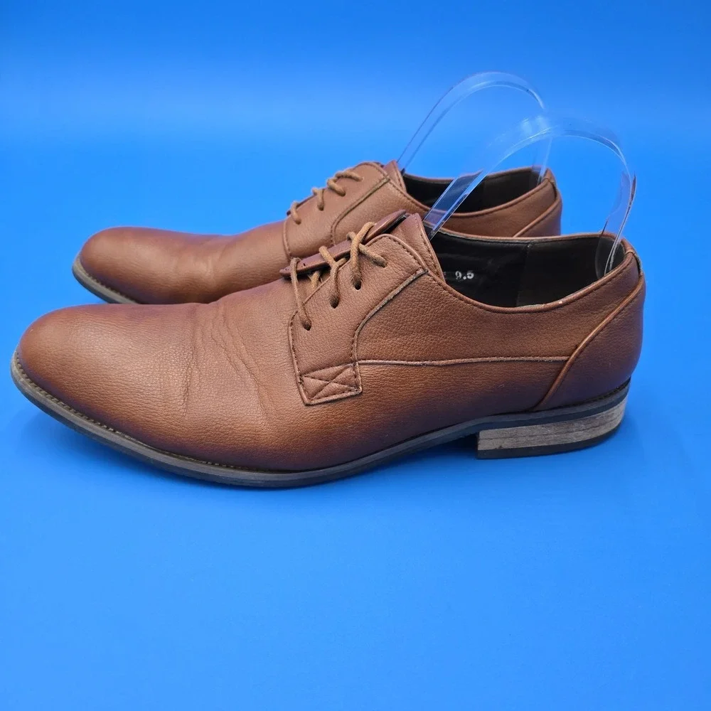 Gino‎ Pheroni  Men's Eric Brown Leather Lace-Up Oxford Shoes Sz 9.5